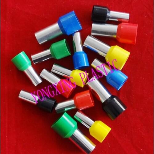 50PCS/Lot wire ferrules cable ends cord terminal E50-20 #1(50mm square cable) red yellow blue green black 5 color mixed