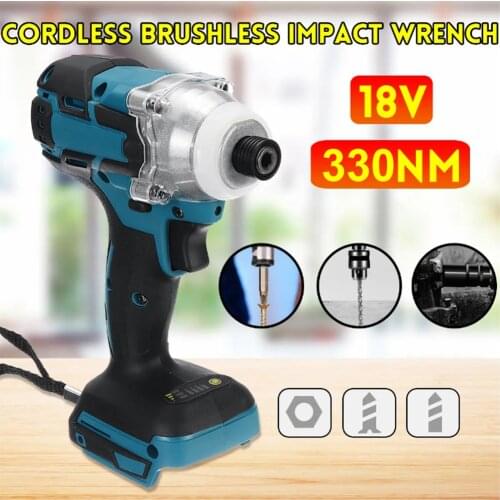 WENXING 18V 330Nm Cordless Brushless Impact Electric Screwdriver Stepless Speed Rechargable Driver Adapted To Makita Battery