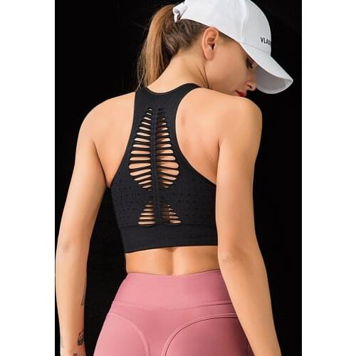 Seamless Sports Bra Breathable Fitness Women Running Crop Tops Gym Workout Padded Yoga Bra Quick-drying Activewear Beauty Back