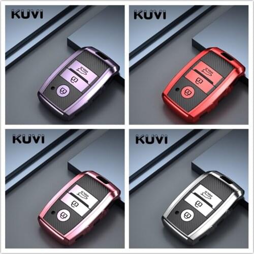 TPU Car Key Cover Case For Kia Rio 3 K2 Ceed Cerato K3 Sportage 4 Picanto K5 Optima Sorento Forte Stinger Key Ring