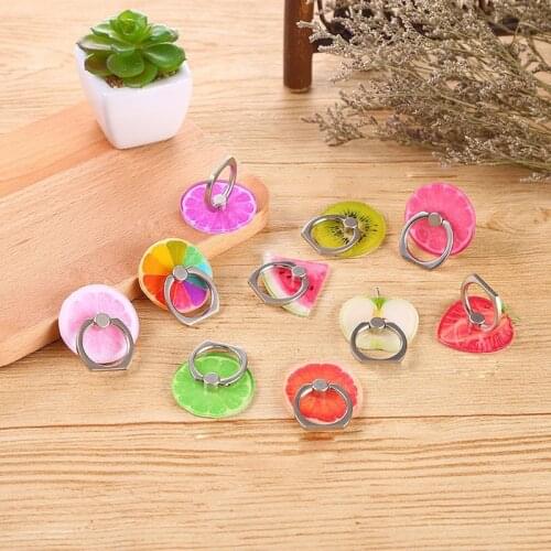 Lovely Fruit Rotate 360 Degrees Finger Ring All Mobile Phone Stand Holder Anti-theft Drop For Iphone 6 Samsung Xiaomi