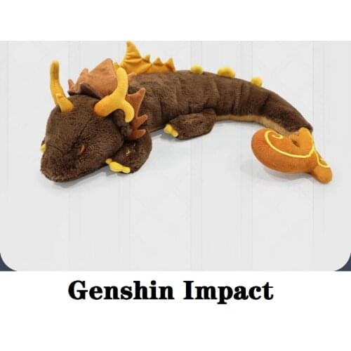 Game Genshin Impact Zhong Li Cosplay Plush Doll Anime Soft Pillow Stuffed Toy Kids Gift Halloween Zhongli Dragon Cushion