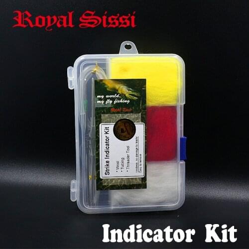 RoyalSissi new developed fly fishing strike indicator tool kit wool indicator with tubing&threader tools fly fishing accessories
