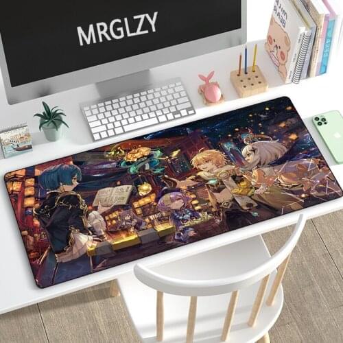 MRGLZY 30*80CM Multi-size Genshin Impact Mouse Pad Gamer Large Anime Desk Mat Computer Gaming Peripheral Accessories MousePads