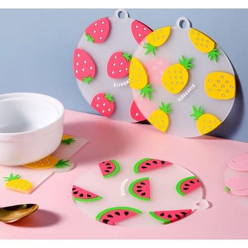 Round Heat Resistant Silicone Mat Drink Cup Coasters Non-slip Pot Holder Table Placemat Kitchen Accessories Onderzetters Tool