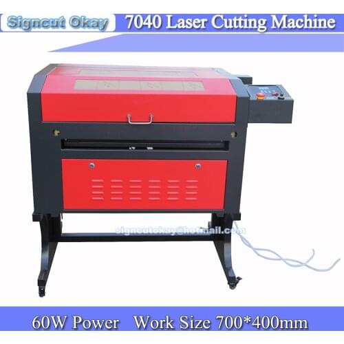 Co2 Laser Engraving Machine 60W 7040 with USB port, Up and Down Table Laser Red Positioning Laser Cutting Support Coreldraw