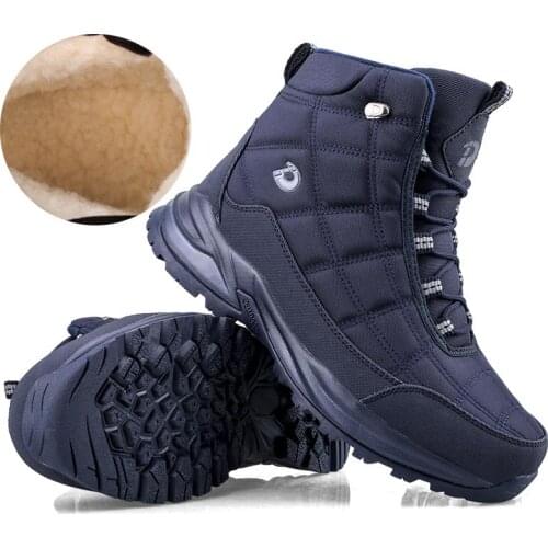 Thick plush no-slip home sandals men ankle boots 2021 new slip-on warm flats snow boots men shoes solid winter man shoes