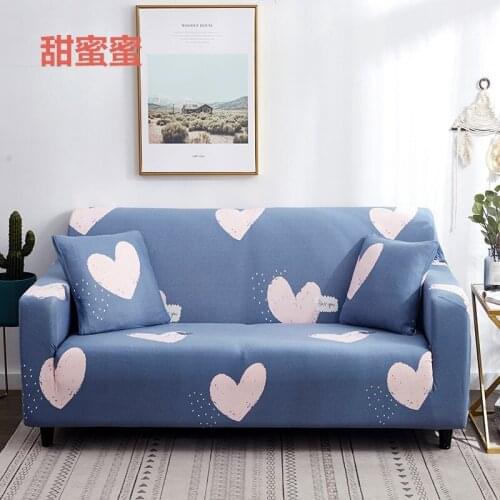 Cartoon Pattern 3D Printed Elastic Sofa Cover Set Universal Polyestry Anti-wrinkle Living Room Sofa Couch Cover 1/2/3/4-seater