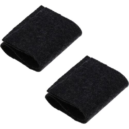 Portable 2Pcs Black Chinese Erhu Mute Silencer Pads Silencing Mats 15.3 x 4.4cm