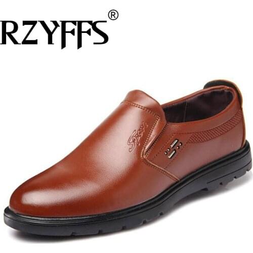 New Men Wedding Dress Shoes Black Shoes Round Toe Flat Business British Lace-up Mens Loafers black Brwon shoes VV-53Z