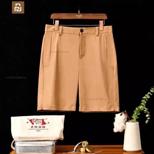 2 colors xiaomi mijia retro casual five-point shorts mens summer comfortable shorts stretch five-point pants