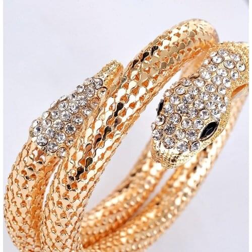 Exaggerated personality punk bracelet nightclub style diamond multi-strand snake bracelet retro bracelet