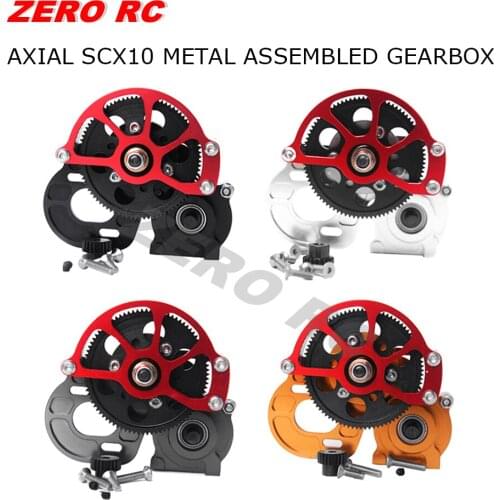 RC 1/10 AXIAL SCX10 ALUMINUM COMPLETE ASSEMBLED TRANSMISSION GEARBOX WITH HD STEEL GEAR SET