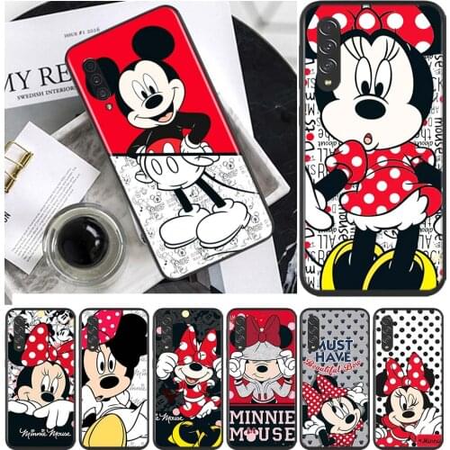 Red disney mickey cute for Samsung Galaxy A90 A80 A70 A60 A50 M60 M40 A20E A2Core A10S A10E Silicon Soft Black Phone Case