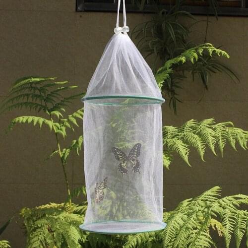 Foldable Insect Breeding Net Cages Butterfly Habitat Small Pet Feeding Cage Home Garden Party Decoration Habitat Butterfly Cage