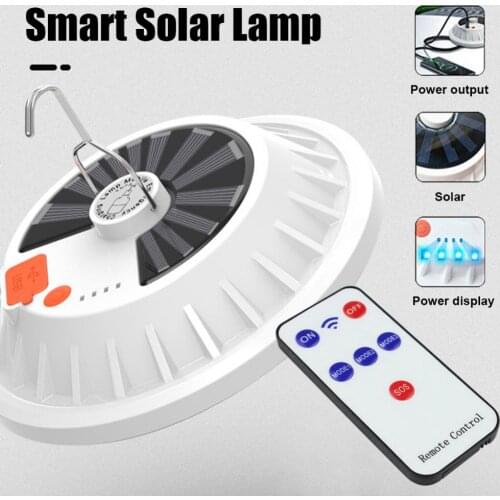 Solar Rechargeable Lamp Portable USB Outdoor Camping Tent Light Remote Control Camping Light