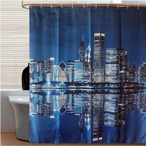 Midnight in Chicago NIGHTBALL waterproof bathroom shower curtain Living Waterproof Bathroom Decor 180*180 cm Home Decoration