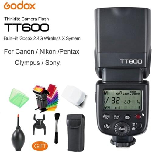 Godox TT600S TT600 Flash Speedlite for Canon Nikon Sony Pentax Olympus Fujifilm & Built-in 2.4G Wireless Trigger System GN60