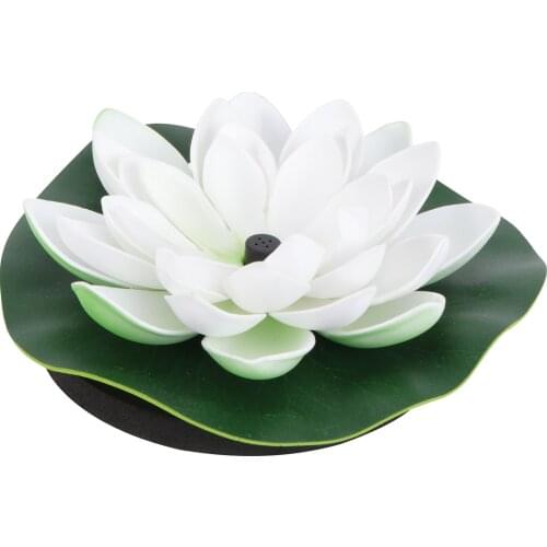 1Pcs Solar-powered Lotus Fountain Novel Fish Pond Fountain Garden Decor Wedding Pond Garden Fake Plants Decor