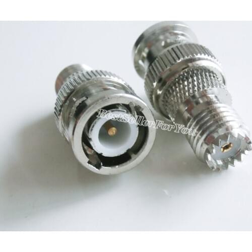 10Pcs BNC male plug to mini UHF miniUHF female jack center RF adapter connector