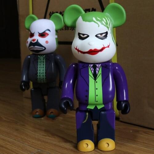 11in 28cm 400% Be@rbrick DIY Fashion Toy PVC Dark Knight Joker HeathLedger Teddy bear Action Figure Collectible Model Toy