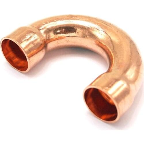 16x1x48mm 180 Degree Return Elbow Copper End Feed Welding Pipe Adapter Air Condtioner Refrigerator