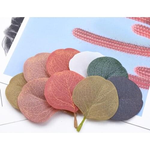 10/30 pieces Multicolor Wedding festival supplies Eucalyptus leaves diy gifts box artificial plants home decor silk leaf cheap