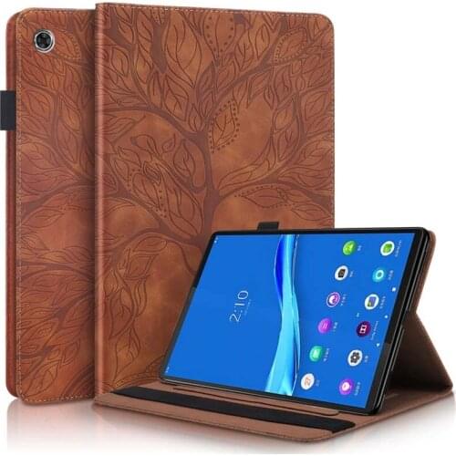 3D Tree Embossed Tablet Case For Lenovo Tab M10 FHD Plus M10plus TB-X606F TB-X606X Wallet Stand Cover