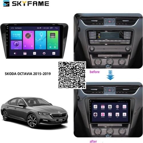 SKYFAME Car Accessories Radio Stereo For Skoda Octavia Mk3 Mk4 2015-2019 Android Multimedia System DSP GPS Navigation Player