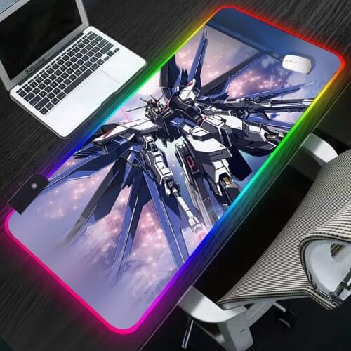 Large size RGB Gundam pattern design mouse pad for notebook games Mouse pad XL table computer keyboard mousepads desk mat anime