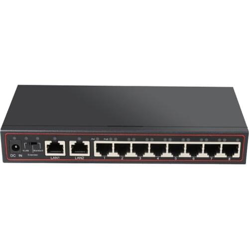Diewu ICplus 8Port 10/100M PoE+2Port Uplink Ethernet Switch 10Port network POE Switch