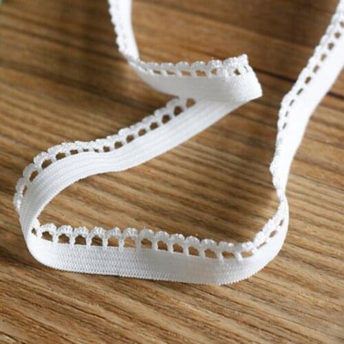 5 Meters White Series Stretchy Lace Ribbon Elastic Lace Trim for Underwer Bra Lingerie Garter DIY Clothing Accessories