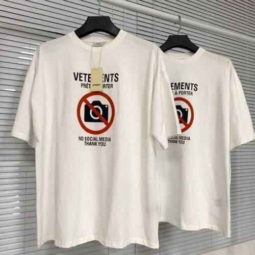 VETEMENTS French Street votements short sleeve T-shirt VTM wittermont 2020 ins casual loose short sleeve T-shirt