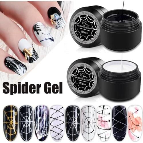8ml Six-color Optional 3D Draw Painting Spider Gel Easy Apply Nail Art Design Soak off UV LED Creative Spider Nails Polish TSLM1