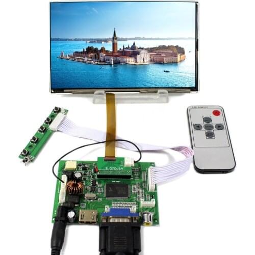 HD MI+VGA+2AV LCD Controller Board With 7inch HV070WSA-100 1024X600 IPS LCD Screen