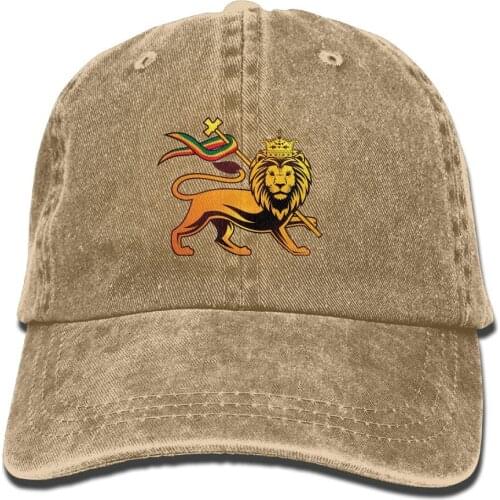 Lion Cotton Adjustable Denim Hats Baseball Cap For Man And Woman