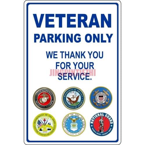 Interesting Car Sticker Veteran Parking Lot Only Us Thank You for The Service Sign Racing Motorcycle Helmet Stickers
