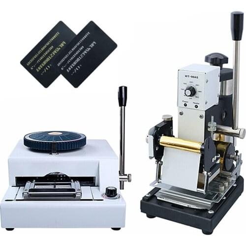 PVC Card Embossing Machine Letterpress Rotogravure Printing Bronzing Machine for make Name Card Code Printer