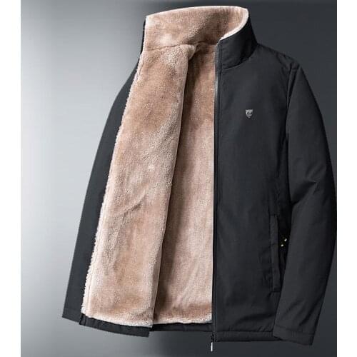 Men Warm Fleece Jacket Thick Windbreaker High Quality Fur Collar Coat Plus Size 5XL Brand Fashion Winter Fleece Parkas