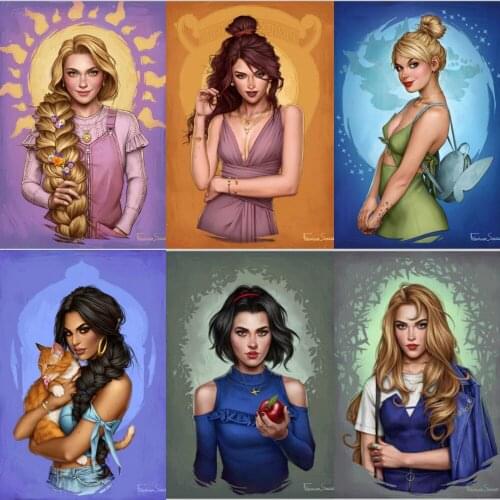 Disney 5d Diamond Painting Cross Stitch Kits Cartoon Long Hair Princess Rapunzel DIY Embroidery Christmas Girl Room Decor Gift