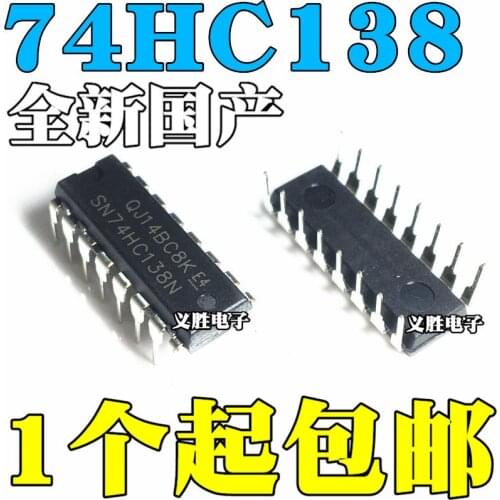 New and original 74HC138 74HC138N SN74HC138N DIP16 38 decoder/decoder DIP IC chips Logic IC chip