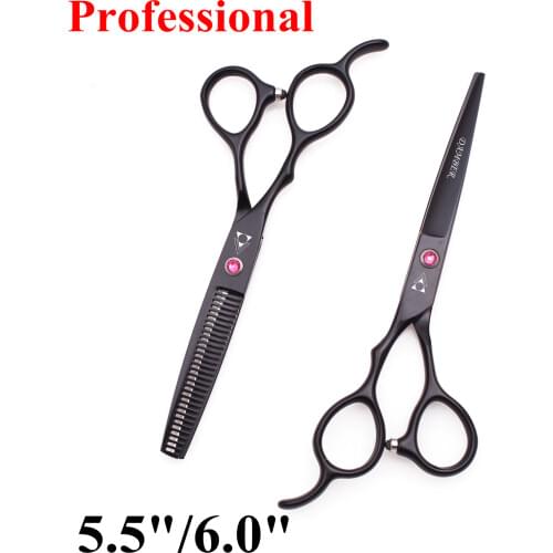 5.5 6.0 Hair Scissors Left Hand Professional Hairdressing Scissors Barber Scissor Set Thinning Hair Cut Shears Hairdresser 8001