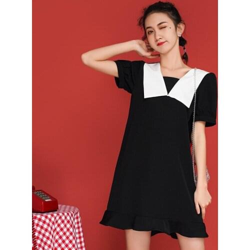 Improved Cheongsam Dresses Women Puff Sleeve Sweet Girls Elegant Harajuku Comfortable Daily Vintage Chic Cozy Vestido