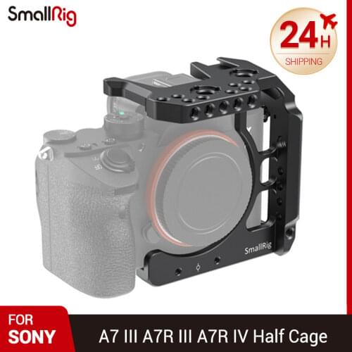 SmallRig A7III Camera Cage Half Cage for Sony A7 III A7R III A7R IV W/ Multipul Thread Holes for Microphone DIY Options 2629