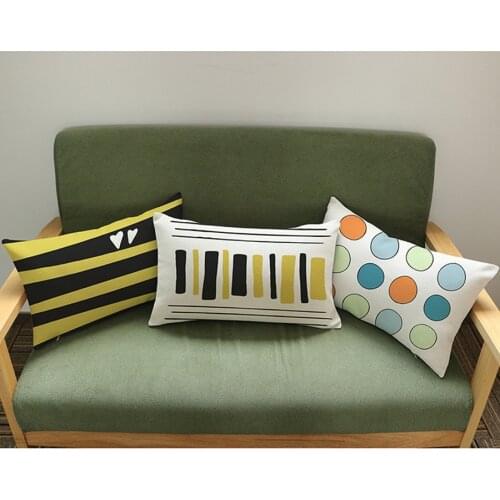 Simple Music Plant Stripe Style Waist Cushion Throw Pillows Home Decorative sofa Love Chair Cojines almofada 30x50cm