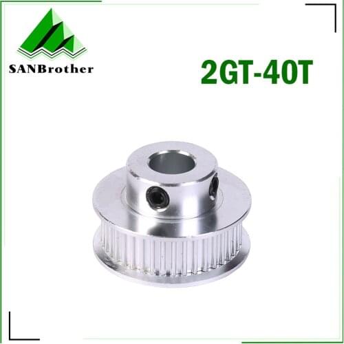 GT2 Idler Timing Pulley 40 tooth with 5mm 6mm 6.35mm 8mm 10mm Bore with Bearings for 3D Printer Parts Timing Belt 6/9/10mm
