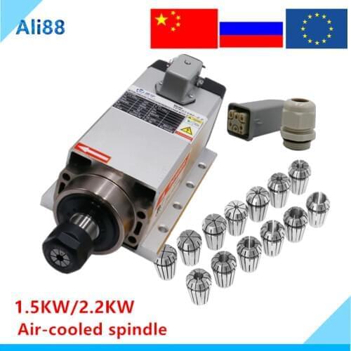 Free shipping spindle cnc 2.2kw ER20 /1.5KW ER11 collet air cooled spindle motor кит шпиндель чпу