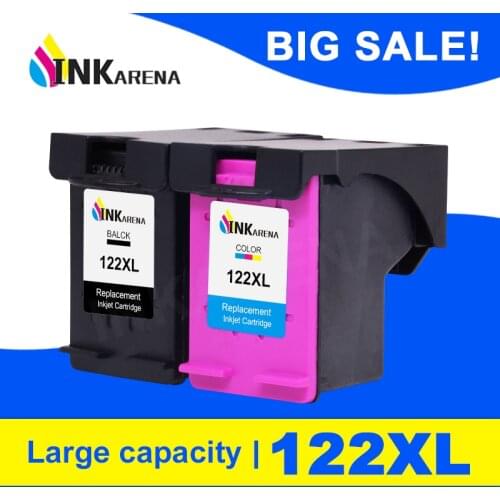 INKARENA Replacement for HP 122 XL Ink Cartridge For HP122 122XL Deskjet 1000 1050 1510 2000 2050 3050 1050A 2050A 3050A Printer