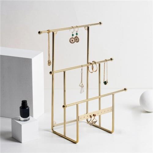 Ins Dressing Table Jewelry Rack Earring Storage Rack Light Luxury Earrings Household Wall Hanging Display Rack