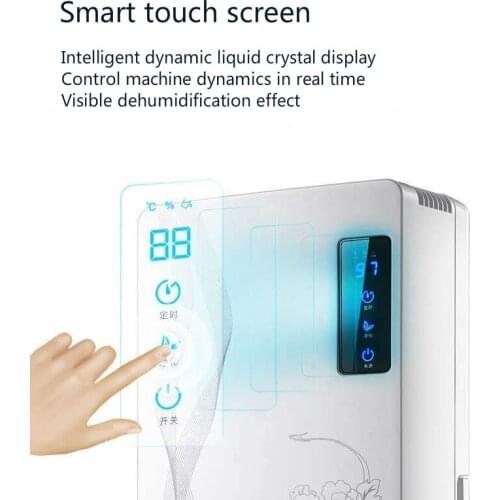 Smart dehumidifier, basement moisture absorber, air purification clothes dryer, home touch screen control, silent dehumidifier